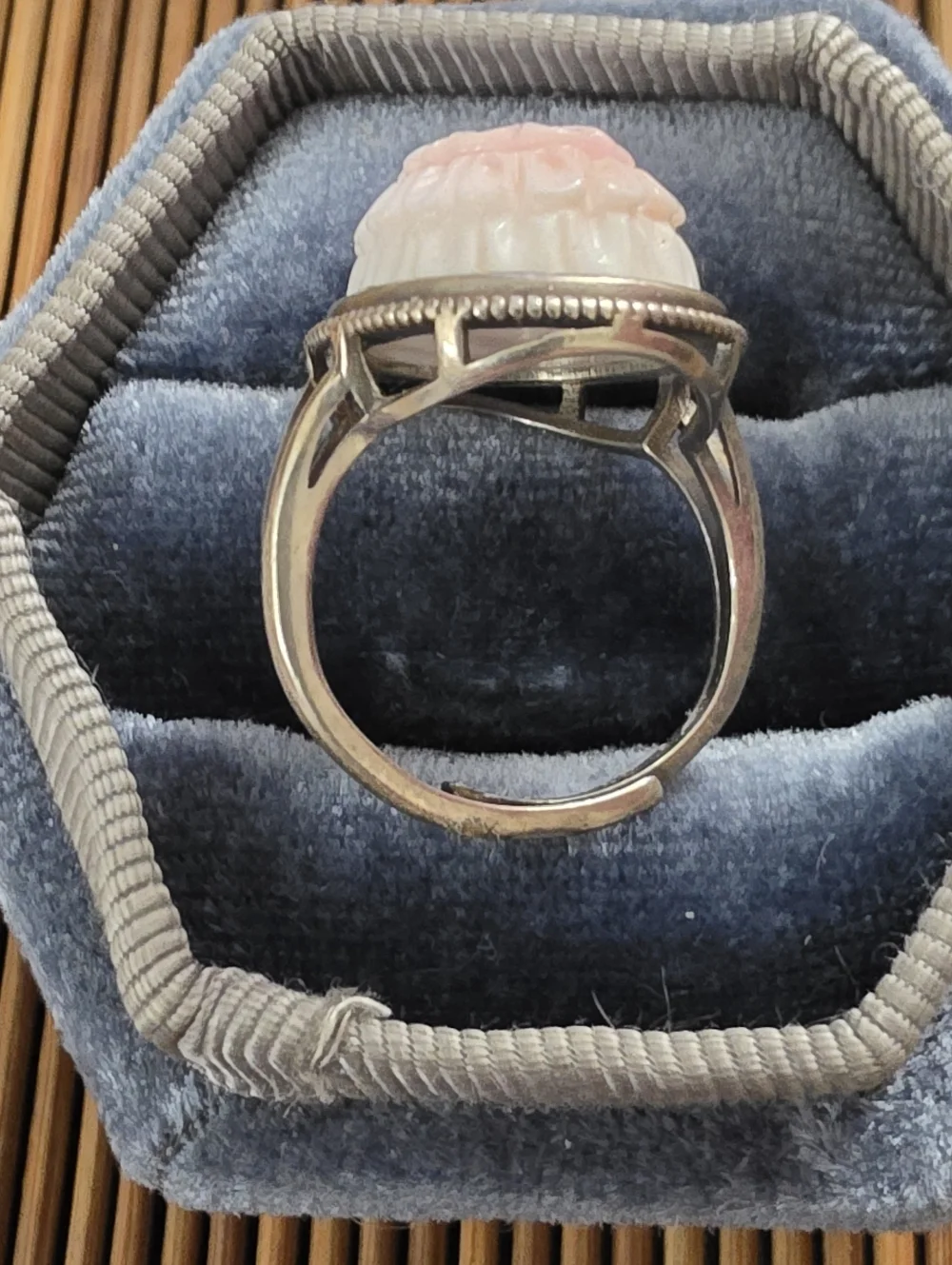 925 Silver Conch Shell Adjustable Ring - Picture 7 of 12